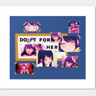 OSHI NO KO: DO IT FOR HER (WITHOUT BACKGROUND) Posters and Art